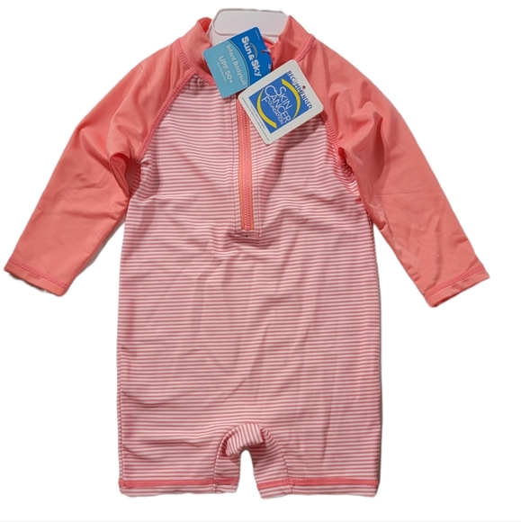 Sun & Sky Infant Onesie UPF 50+ Sun Protection 12 - 18 months - Pink - Picture 1 of 2